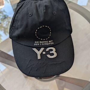 Y-3 Black Embroidered Logo Baseball Cap